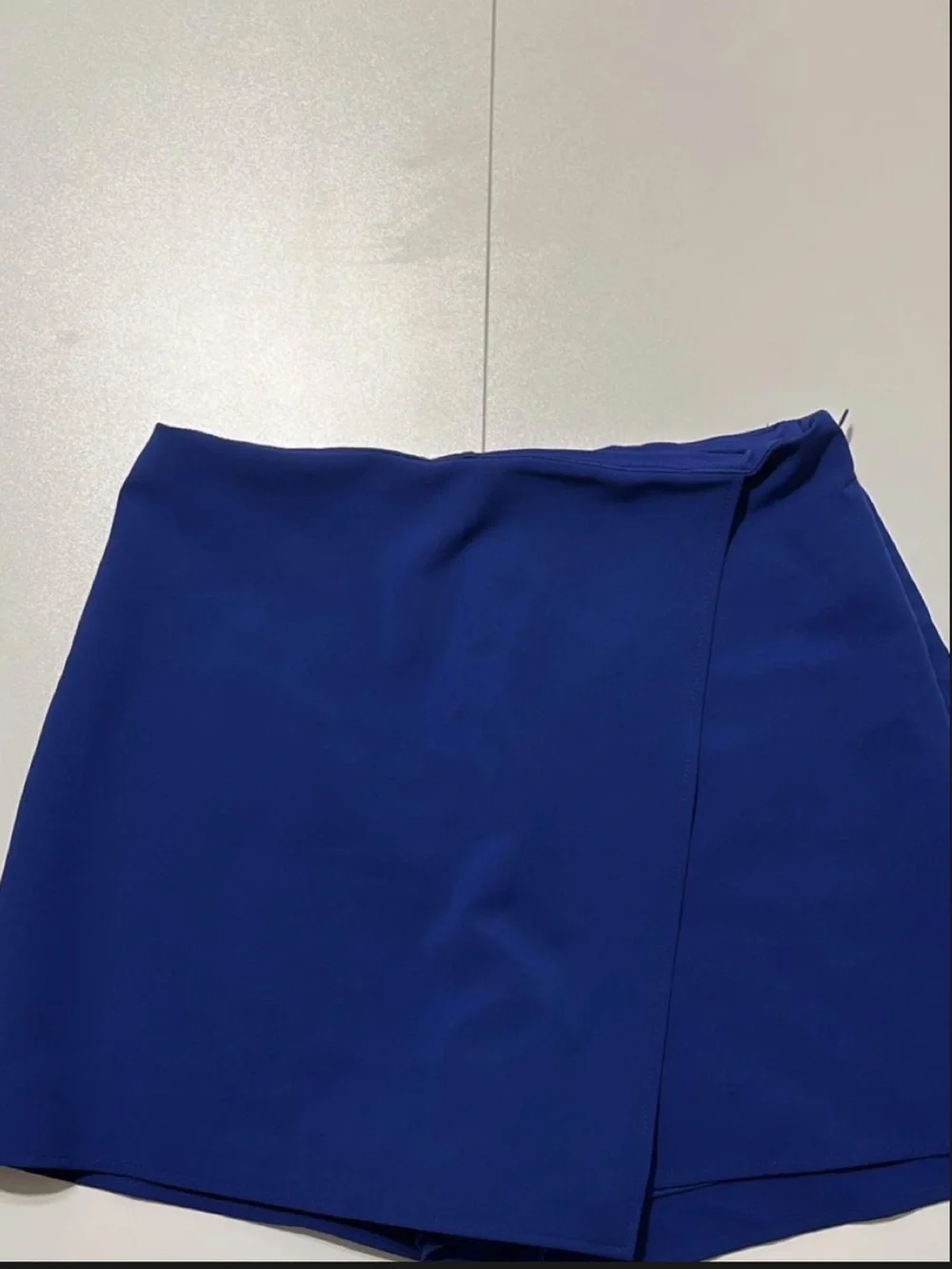 Express Cobalt Blue Wrap-Front Skort